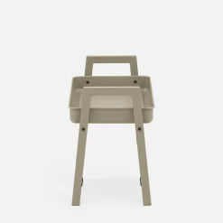 Stolik metalowy ciemnobeżowy HOCTANS