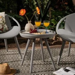 Stolik ogrodowy HAPPIANO jasnoszary