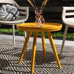 Stolik ogrodowy HECCIANO żółty