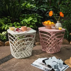 Stolik ogrodowy z pojemnikiem HAMILLO beżowy