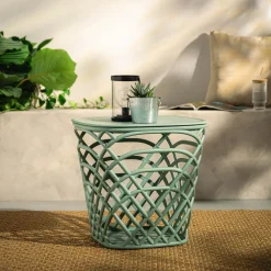 Stolik ogrodowy z pojemnikiem HAMILLO jasnozielony