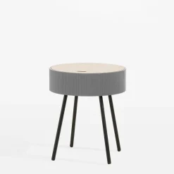 Stolik okrągły szary 40,5x47,5 cm