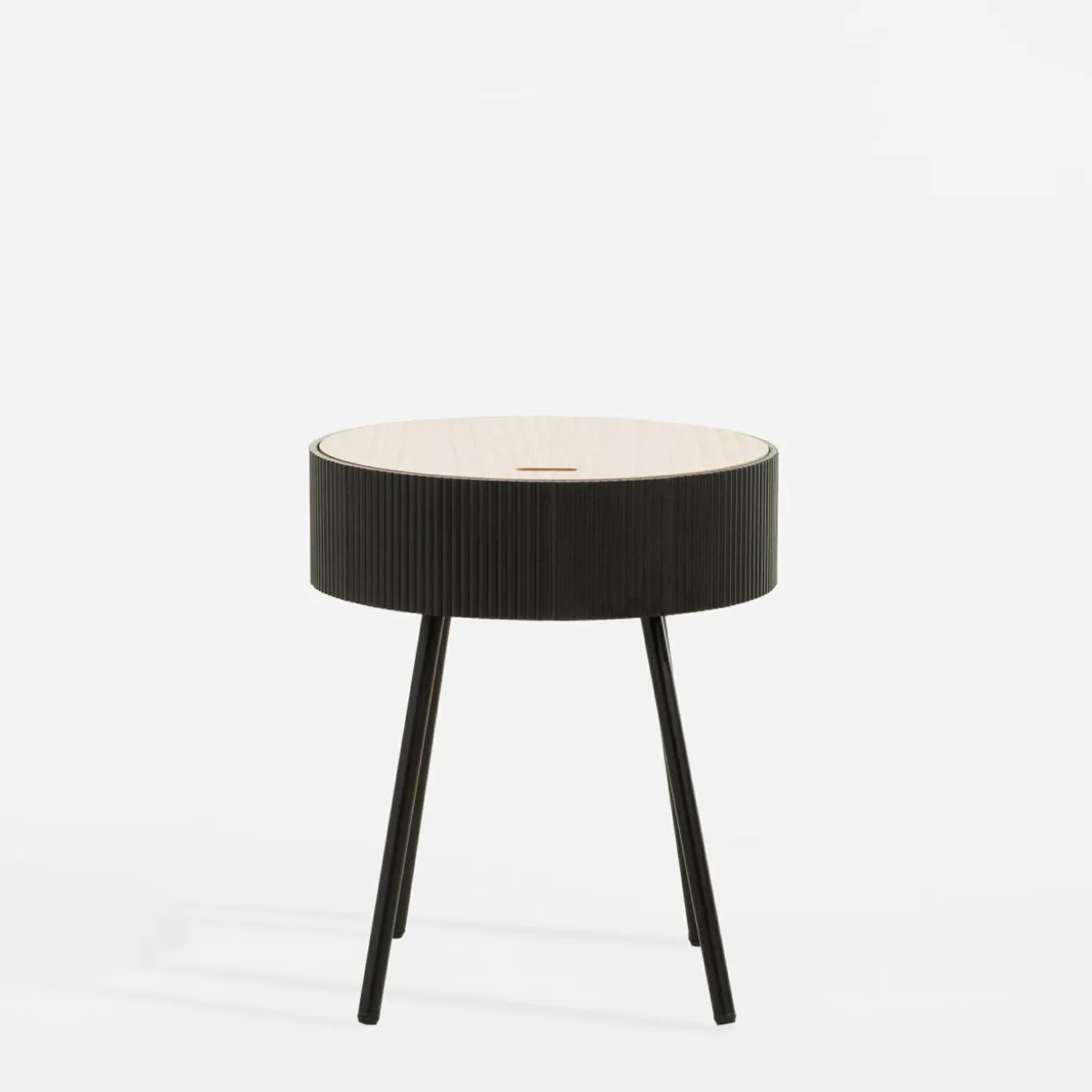 Stolik okrągły szary 40,5x47,5 cm