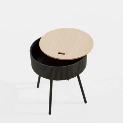 Stolik okrągły szary 40,5x47,5 cm