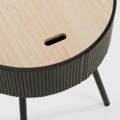 Stolik okrągły szary 40,5x47,5 cm