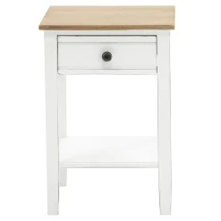 Stolik z drewna biały ASANTE