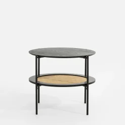 Stolik z rattanem okrągły HOMEKT