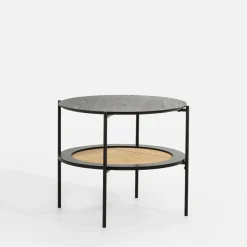 Stolik z rattanem okrągły HOMEKT
