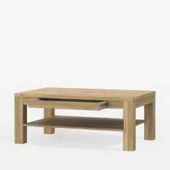 Stolik z szufladą w kolorze drewna