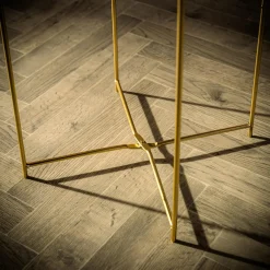 Stolik z tacą czarno-złoty 48 cm