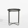 Stolik z tacą czarny 46 cm