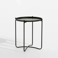 Stolik z tacą czarny 46 cm