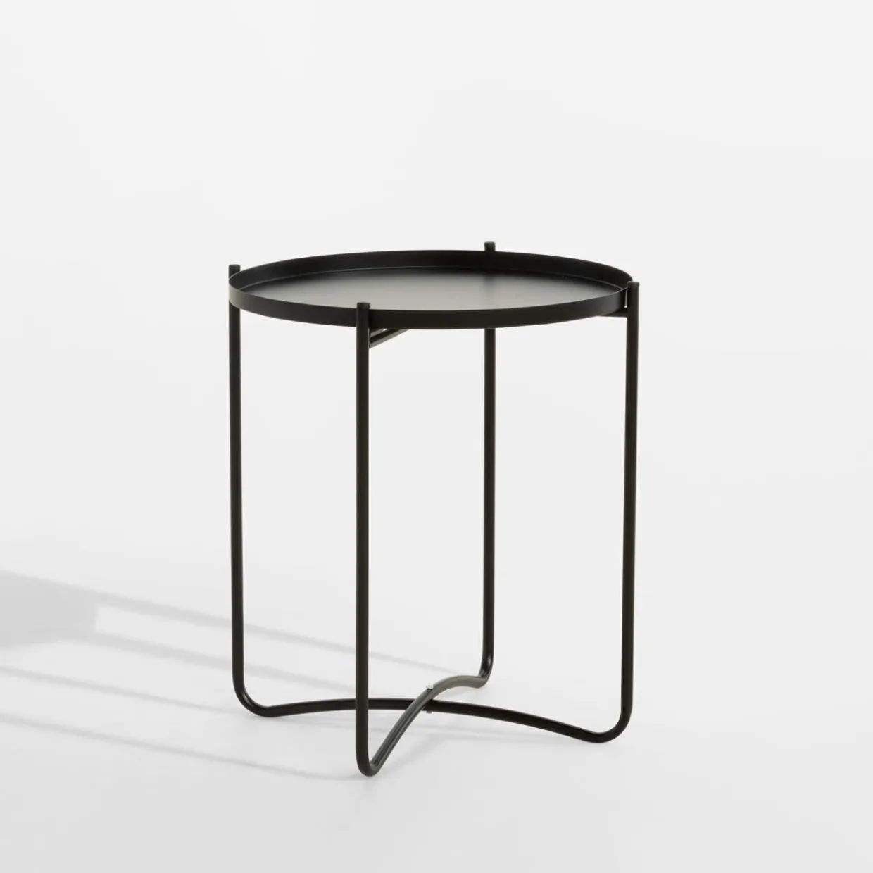 Stolik z tacą czarny 46 cm