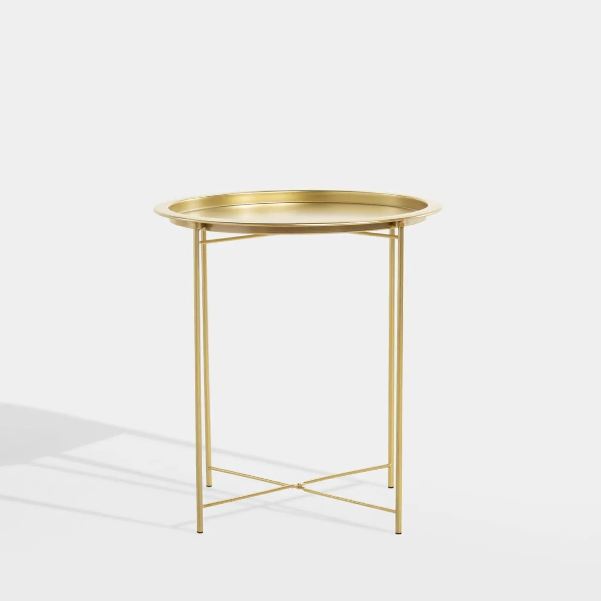 Stolik z tacą złoty 50 cm