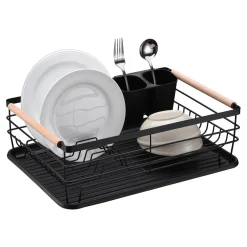 Suszarka do naczyń czarna 43,5x33x14,5 cm
