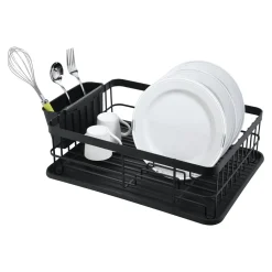 Suszarka do naczyń czarna 43,5x33x14,5 cm