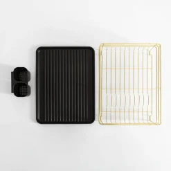 Suszarka do naczyń czarno-złota 43x32 cm