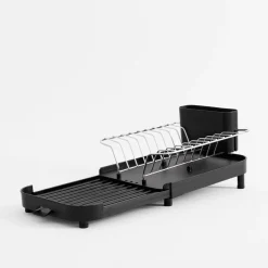 Suszarka na naczynia rozsuwana czarna 43,1x20,8x13,6 cm