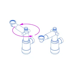 Syfon do umywalki teleskopowy biały SPACE-SAVER LUX