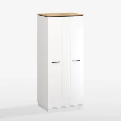 Szafa biała z ryflowaniem VELUTTO