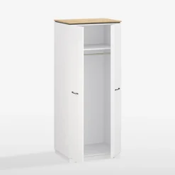 Szafa biała z ryflowaniem VELUTTO