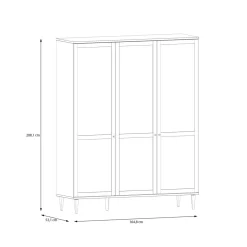 Szafa boho 3-drzwiowa CALASETTA