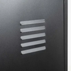 Szafa 1-drzwiowa grafitowo-czarna SOLANS