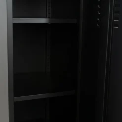 Szafa 1-drzwiowa grafitowo-czarna SOLANS