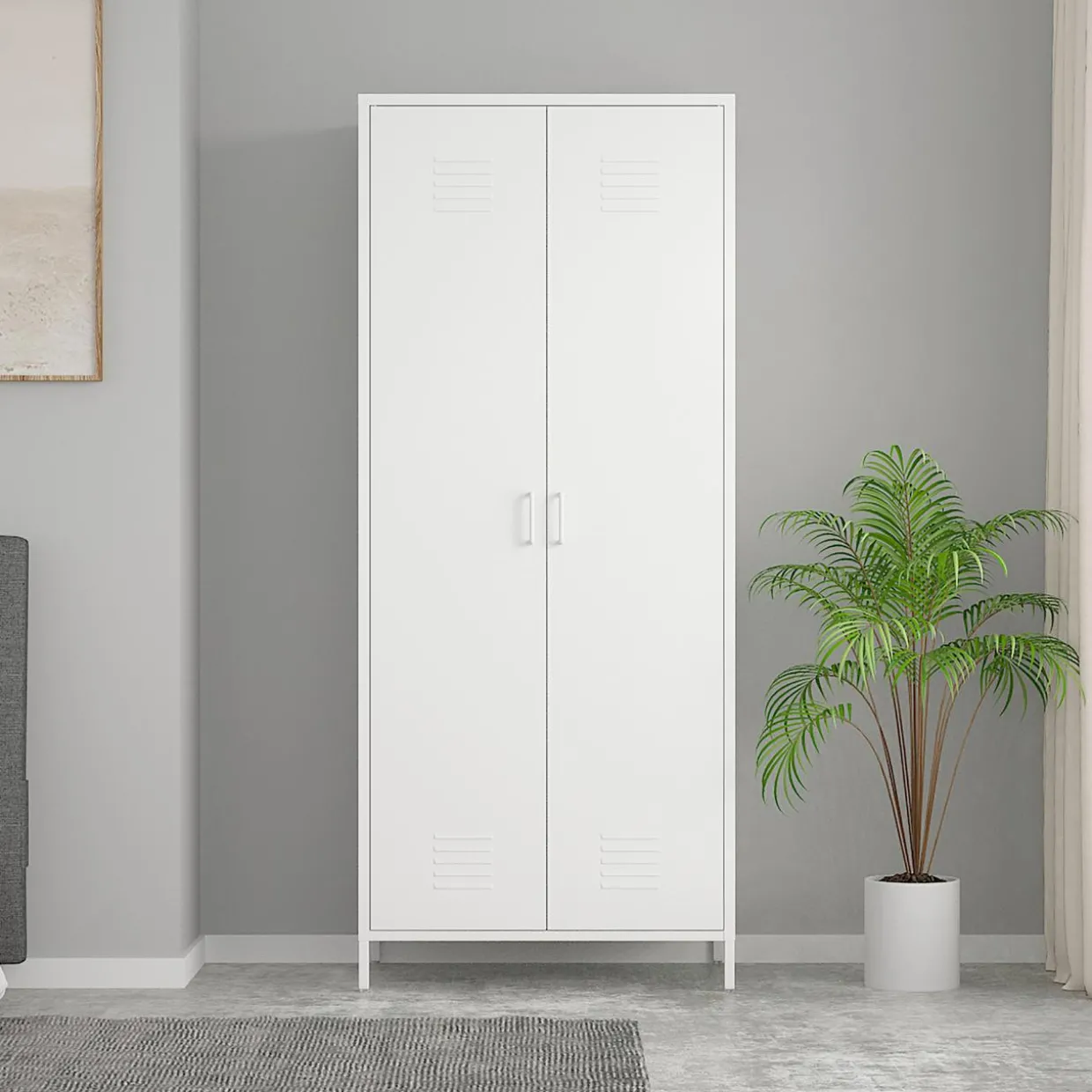 Szafa 2-drzwiowa SOLANS biała