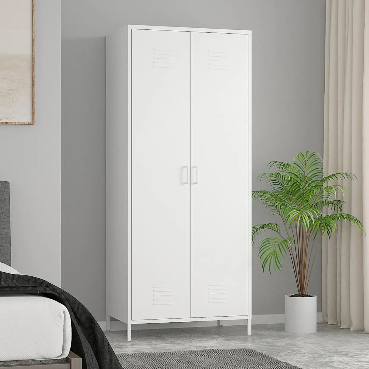 Szafa 2-drzwiowa SOLANS biała