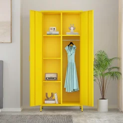 Szafa 2-drzwiowa SOLANS żółta