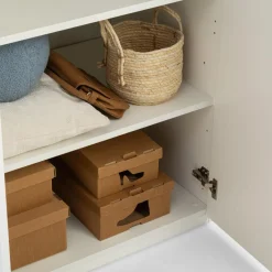 Szafa 5-drzwiowa z listwą okalającą PIANO biała wysoki połysk