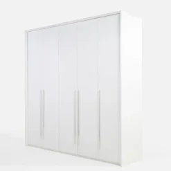 Szafa 5-drzwiowa z listwą okalającą PIANO biała wysoki połysk