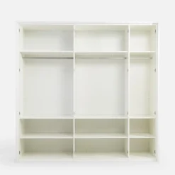 Szafa 5-drzwiowa z listwą okalającą PIANO biała wysoki połysk