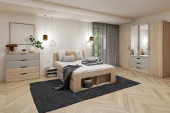 Szafa 4-drzwiowa z lustrem RYGA