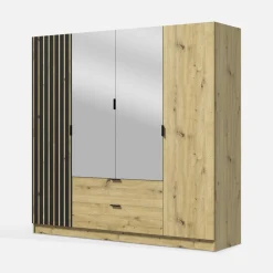 Szafa 4-drzwiowa z lustrem MAXI 200 cm