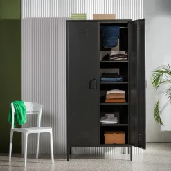 Szafa metalowa grafitowo-czarna BOHOND