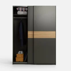 Szafa przesuwna antracyt METROPOLITAN 150 cm