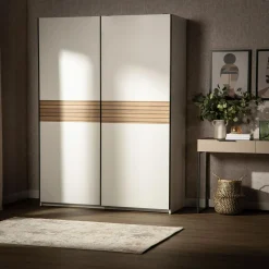 Szafa przesuwna biała METROPOLITAN 150 cm