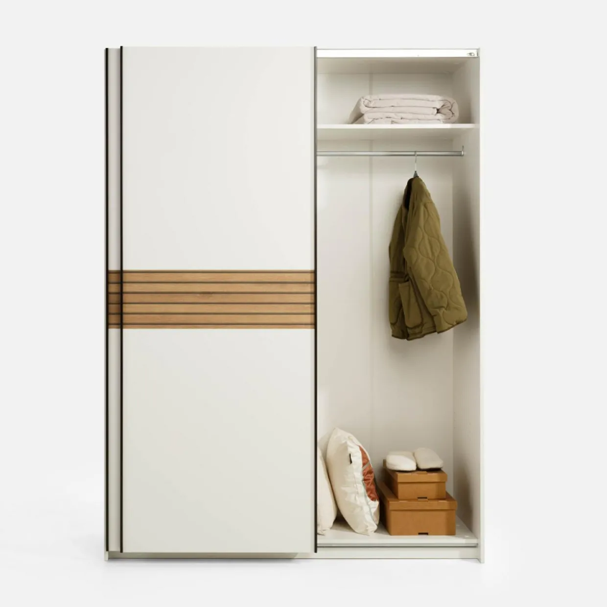 Szafa przesuwna biała METROPOLITAN 150 cm