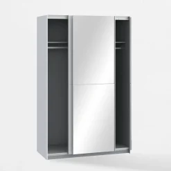 Szafa przesuwna z lustrem biała BABETTA