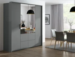 Szafa z lustrem grafitowa WIEDEŃ