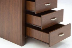 Szafa z półkami i szufladami wąska ciemny brąz PARIS