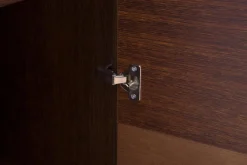 Szafa z półkami i szufladami wąska ciemny brąz PARIS