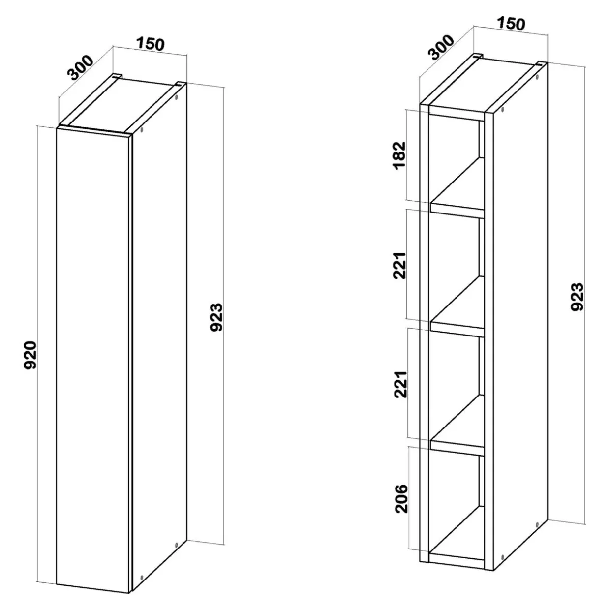 Szafka górna wysoka BASIC PLUS BP/G15-92 alby blue