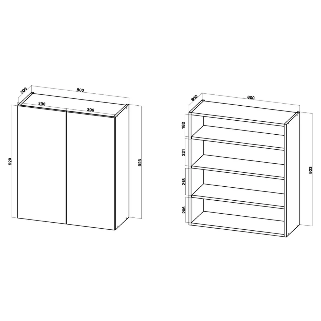 Szafka górna wysoka BASIC PLUS BP/G80-92 sand barbera oak