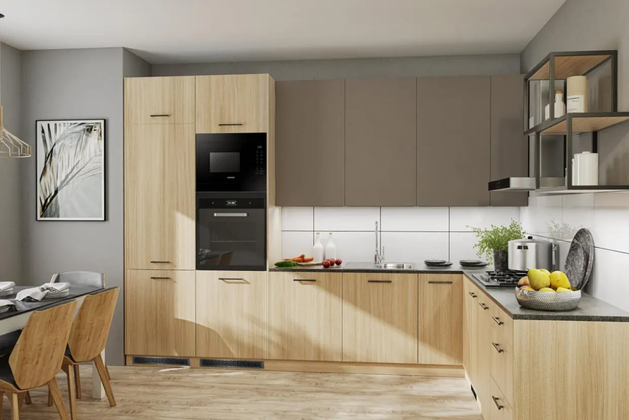 Szafka górna wysoka BASIC PLUS BPMI/50-1F (72+36/1F) sand barbera oak