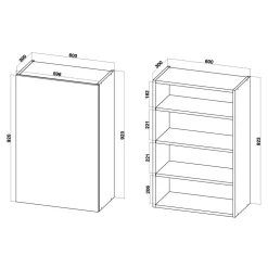Szafka górna wysoka BASIC PLUS BP/G60-92 biały mat