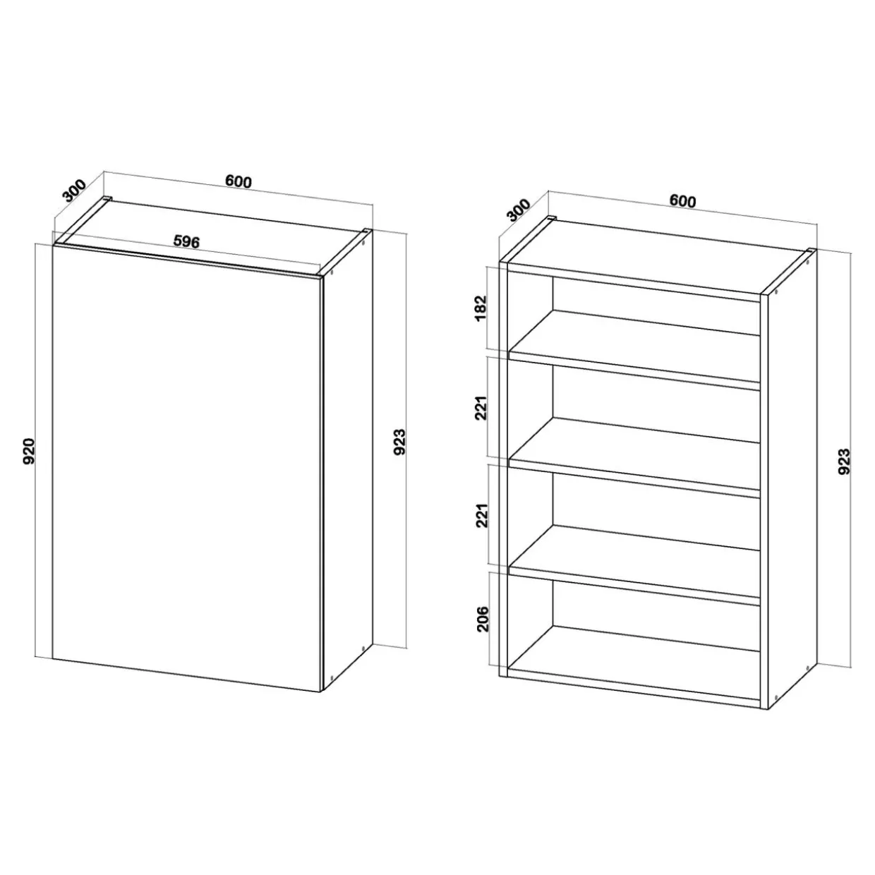 Szafka górna wysoka BASIC PLUS BP/G60-92 biały mat