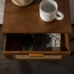 Szafka nocna boho brązowa CALAMO